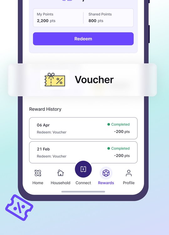 Nielsen Pulse reward history with completed voucher redemptions